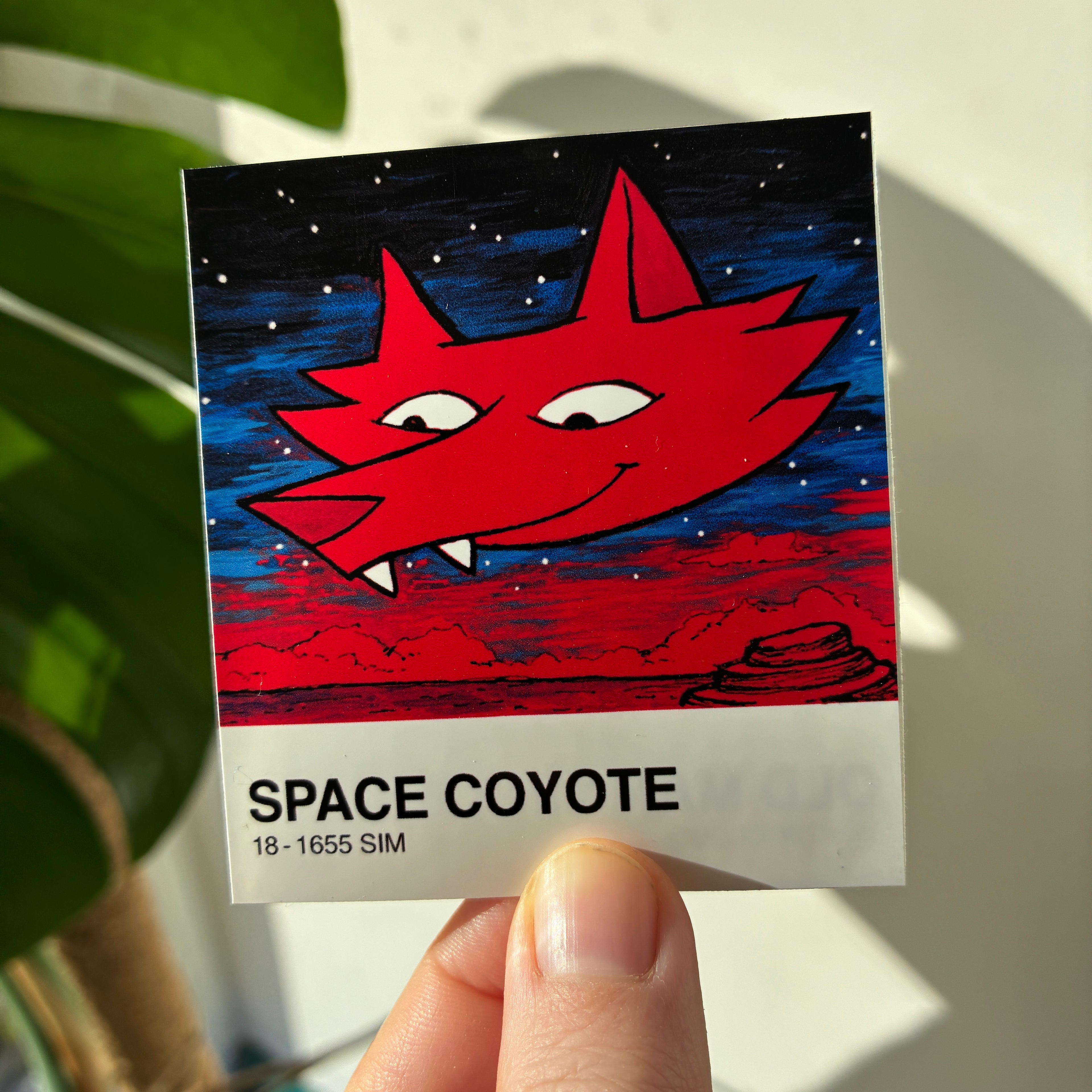 Space Coyote - Vinyl Sticker