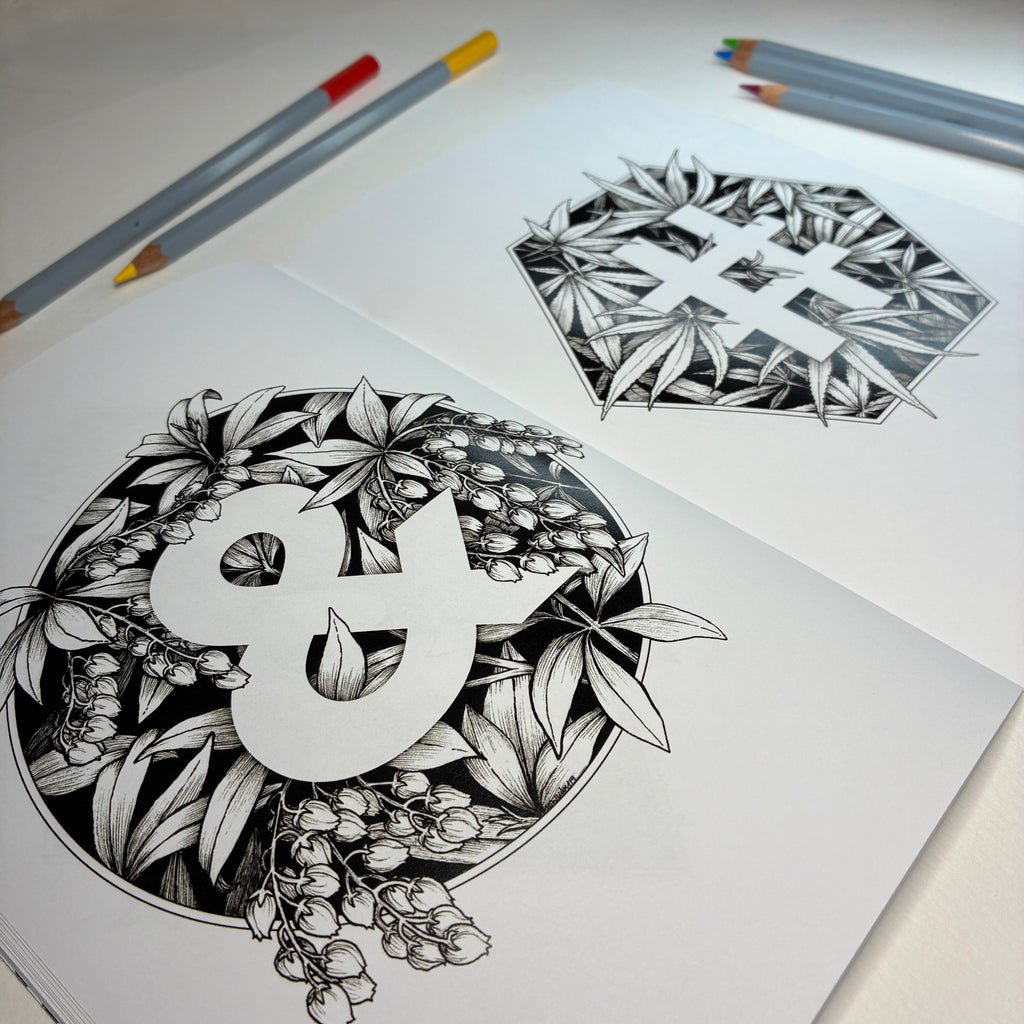 Botanical Alphabet Colouring Book