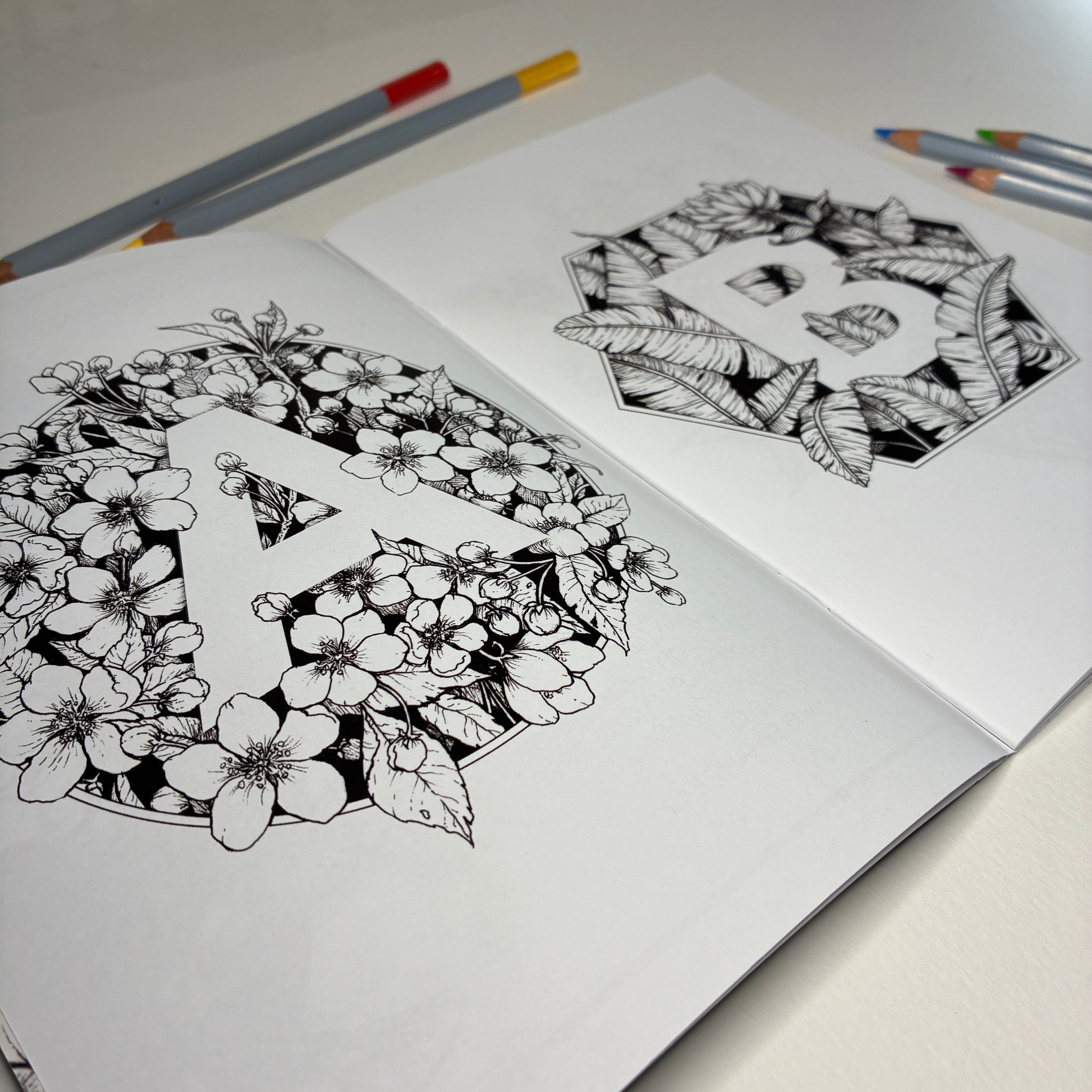 Botanical Alphabet Colouring Book