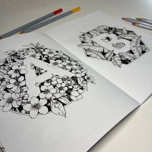 Botanical Alphabet Colouring Book
